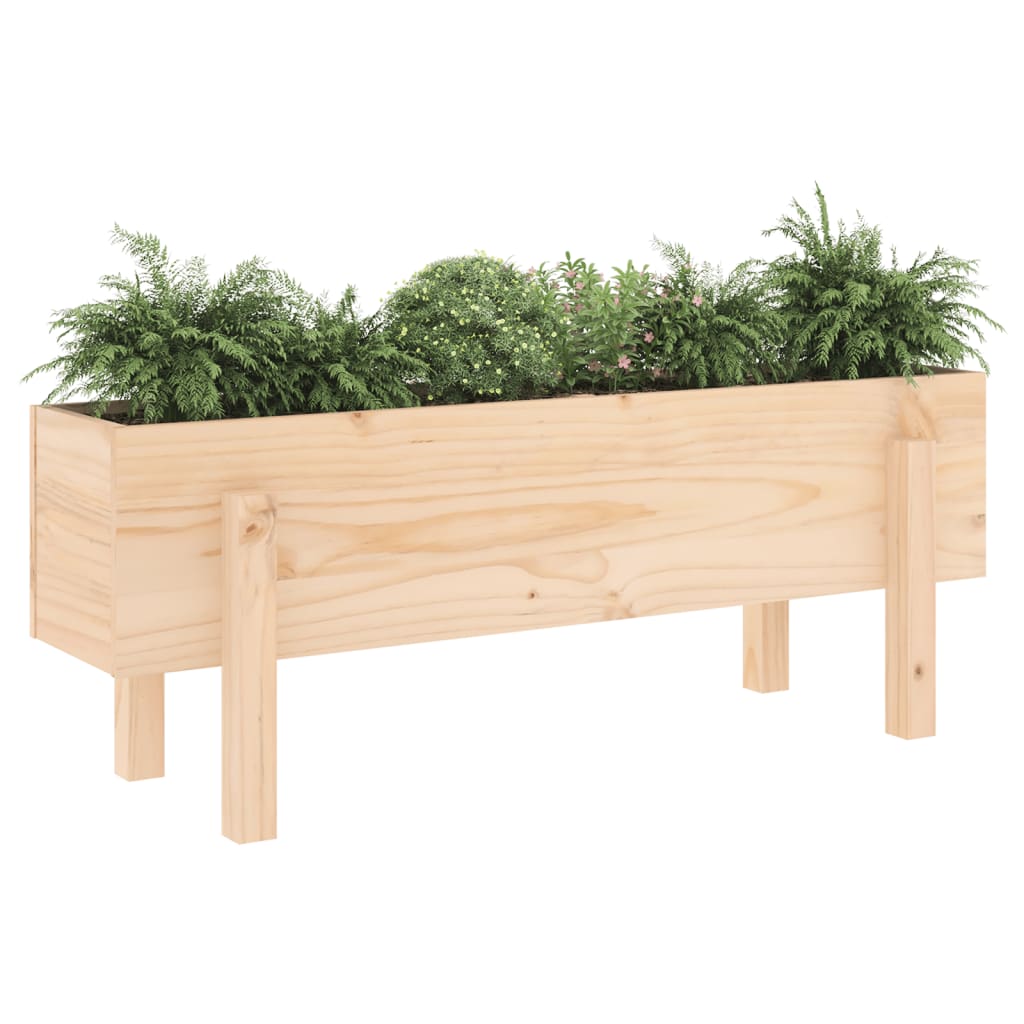 Plantenbak Verhoogd 101X30X38 Cm Massief Grenenhout