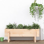 Plantenbak verhoogd 101x30x38 cm massief grenenhout