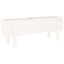 Plantenbak Verhoogd 101X30X38 Cm Massief Grenenhout Wit