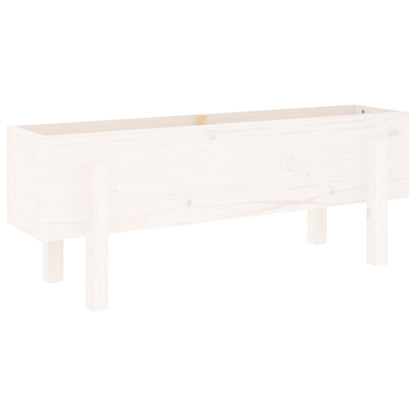 Plantenbak Verhoogd 101X30X38 Cm Massief Grenenhout Wit
