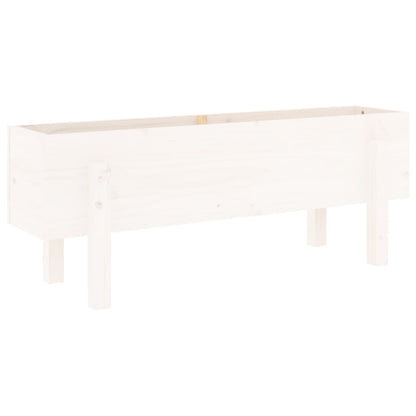 Plantenbak Verhoogd 101X30X38 Cm Massief Grenenhout Wit