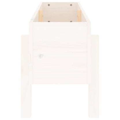 Plantenbak Verhoogd 101X30X38 Cm Massief Grenenhout Wit
