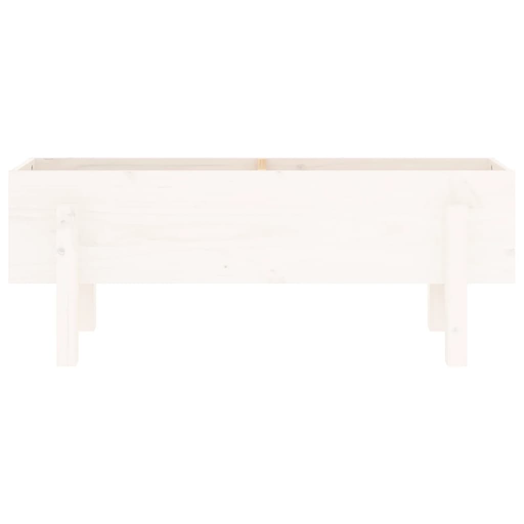 Plantenbak Verhoogd 101X30X38 Cm Massief Grenenhout Wit