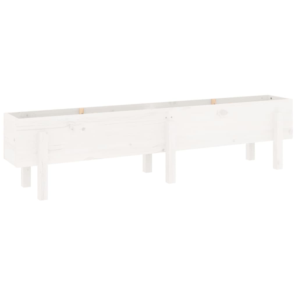 Plantenbak Verhoogd 160X30X38 Cm Massief Grenenhout Wit