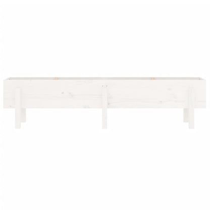 Plantenbak Verhoogd 160X30X38 Cm Massief Grenenhout Wit