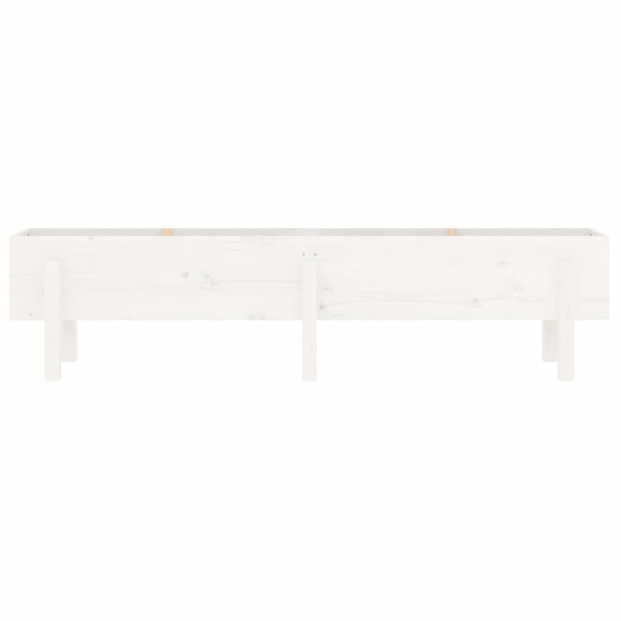 Plantenbak Verhoogd 160X30X38 Cm Massief Grenenhout Wit