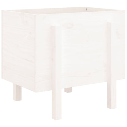 Plantenbak 62X50X57 Cm Massief Grenenhout Wit