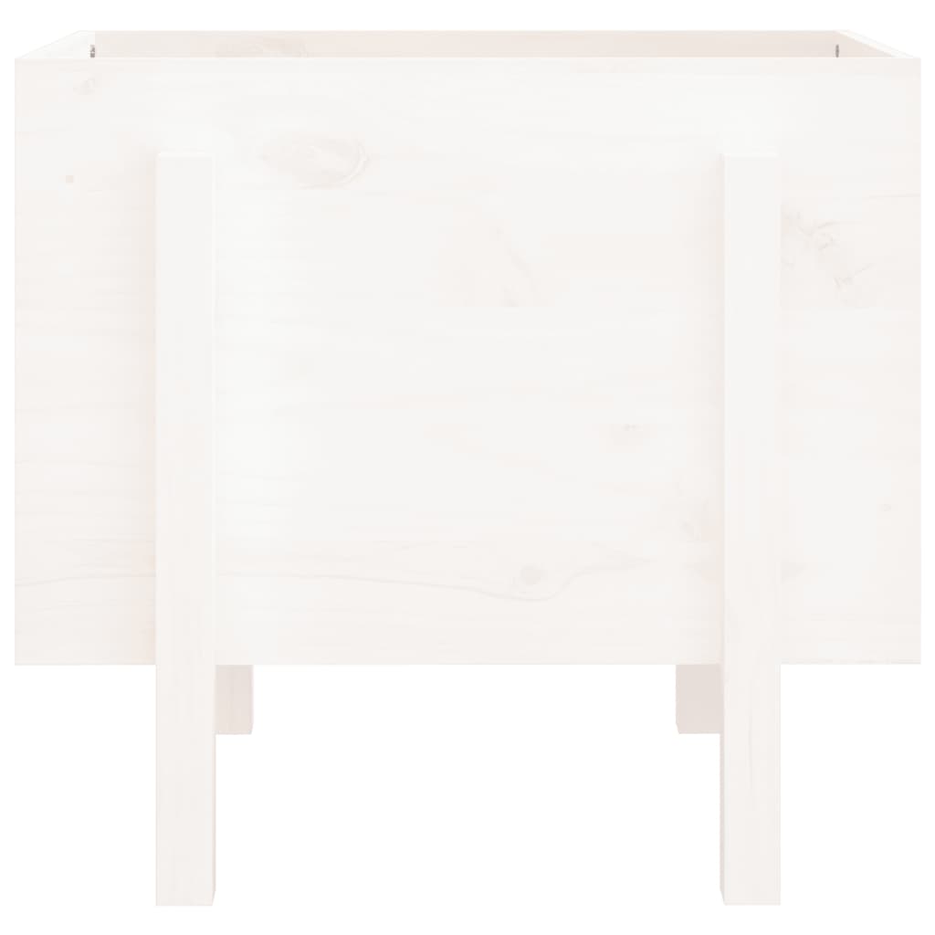 Plantenbak 62X50X57 Cm Massief Grenenhout Wit