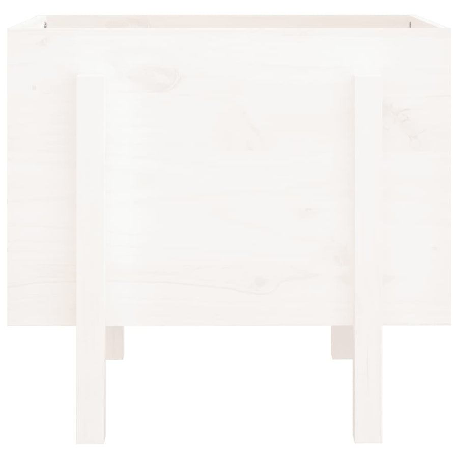 Plantenbak 62X50X57 Cm Massief Grenenhout Wit