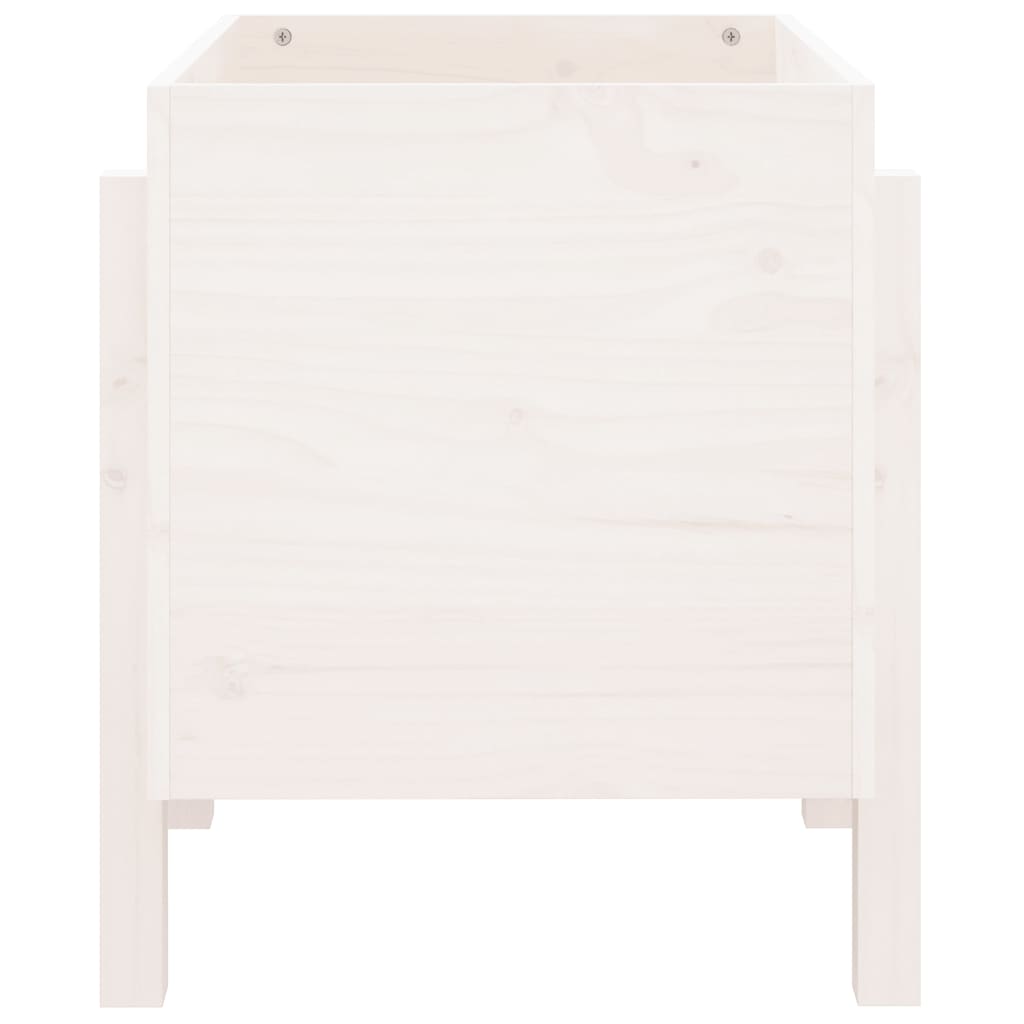 Plantenbak 62X50X57 Cm Massief Grenenhout Wit