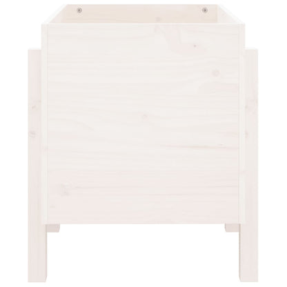 Plantenbak 62X50X57 Cm Massief Grenenhout Wit
