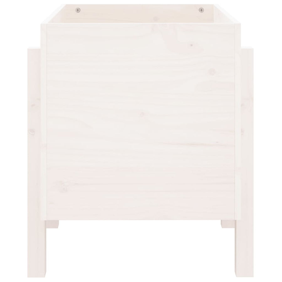 Plantenbak 62X50X57 Cm Massief Grenenhout Wit
