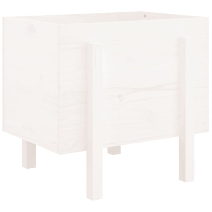 Plantenbak 62X50X57 Cm Massief Grenenhout Wit