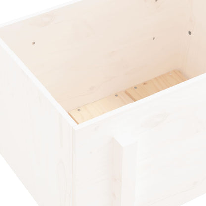 Plantenbak 62X50X57 Cm Massief Grenenhout Wit