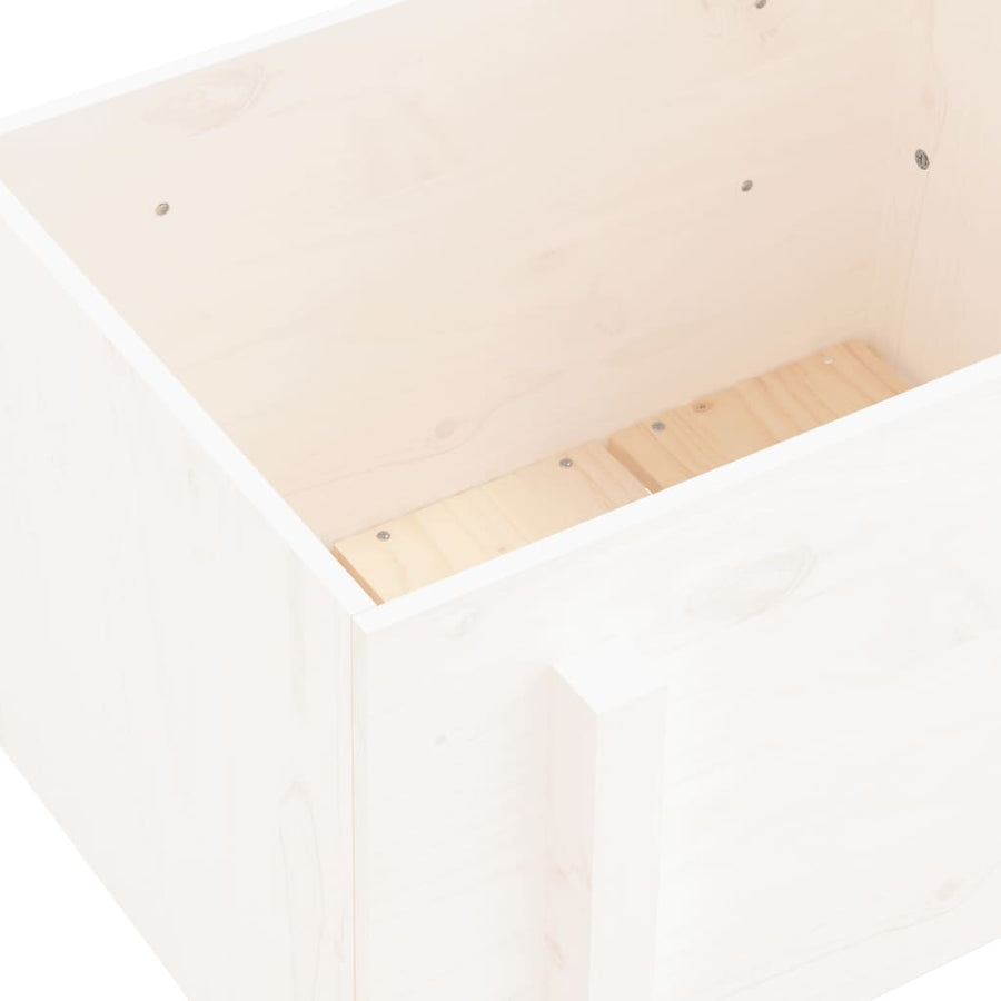 Plantenbak 62X50X57 Cm Massief Grenenhout Wit