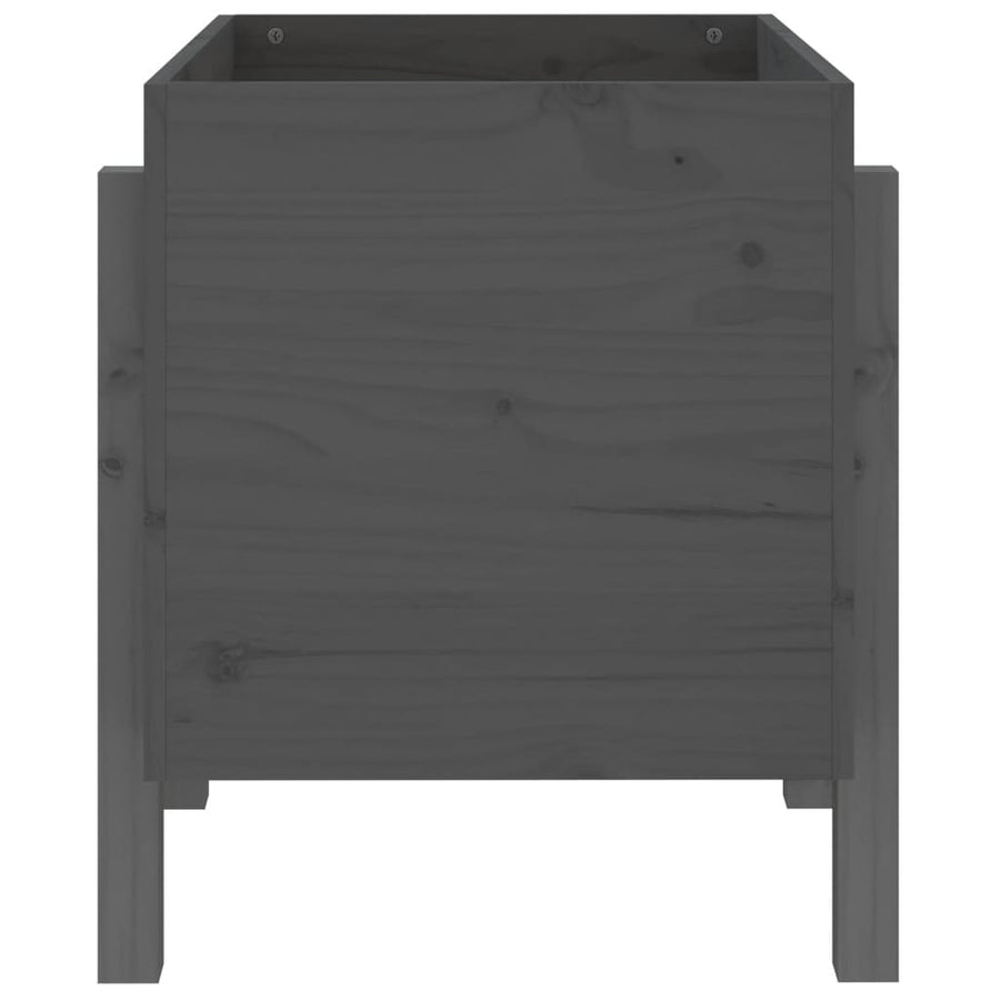 Plantenbak 62X50X57 Cm Massief Grenenhout Grijs