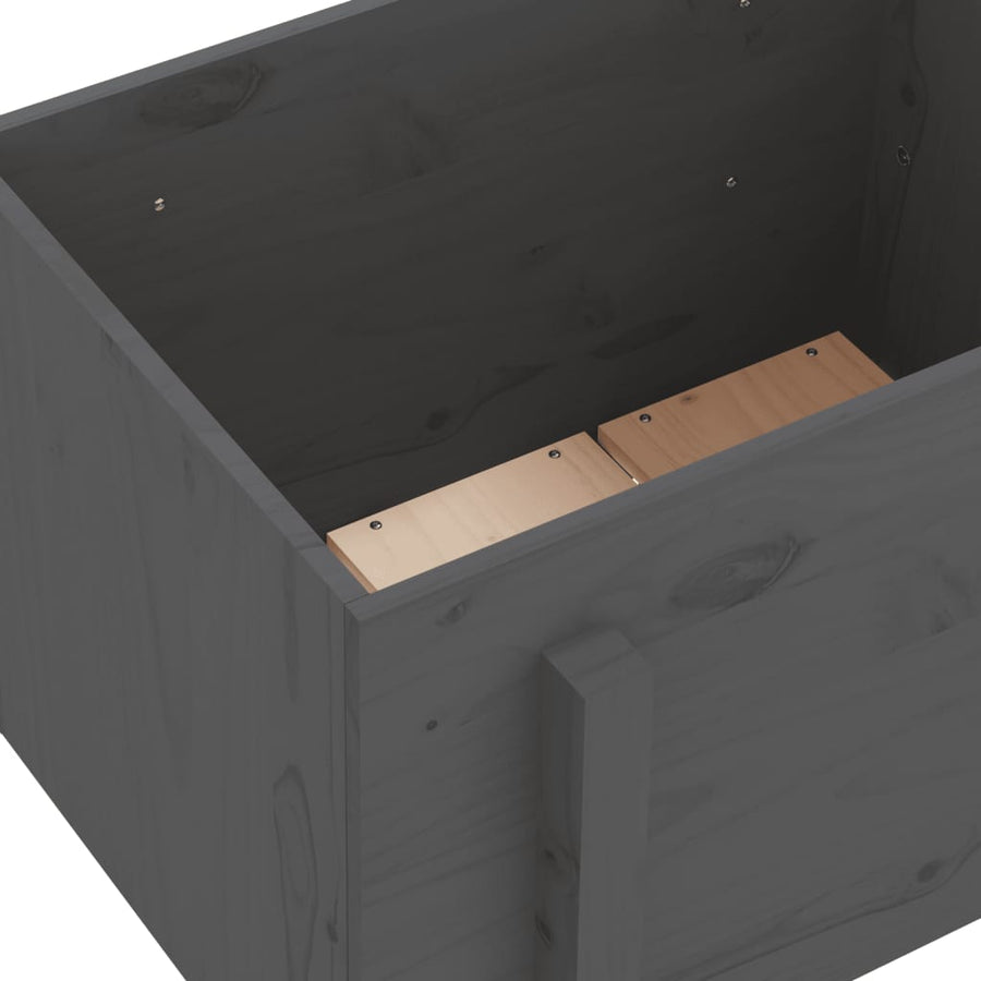 Plantenbak 62X50X57 Cm Massief Grenenhout Grijs