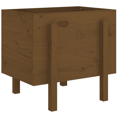 810552  Plantenbak 62X50X57 Cm Massief Grenenhout Honingbruin