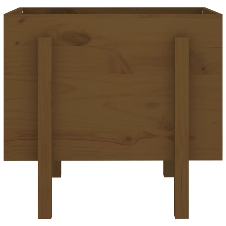 810552  Plantenbak 62X50X57 Cm Massief Grenenhout Honingbruin