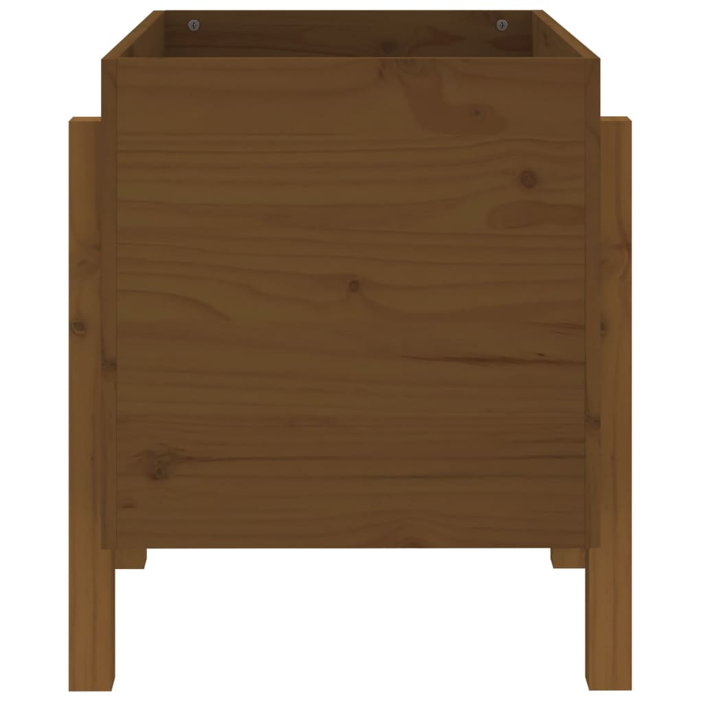 810552  Plantenbak 62X50X57 Cm Massief Grenenhout Honingbruin