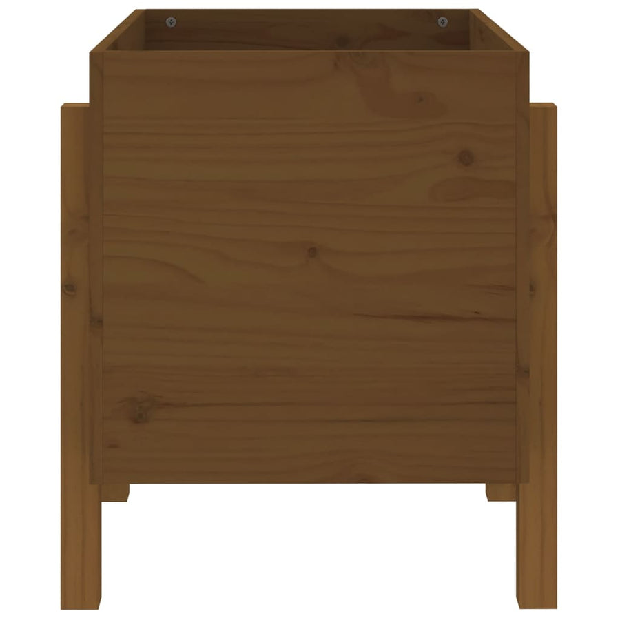 810552  Plantenbak 62X50X57 Cm Massief Grenenhout Honingbruin
