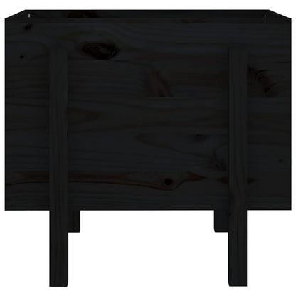 Plantenbak 62X50X57 Cm Massief Grenenhout Zwart