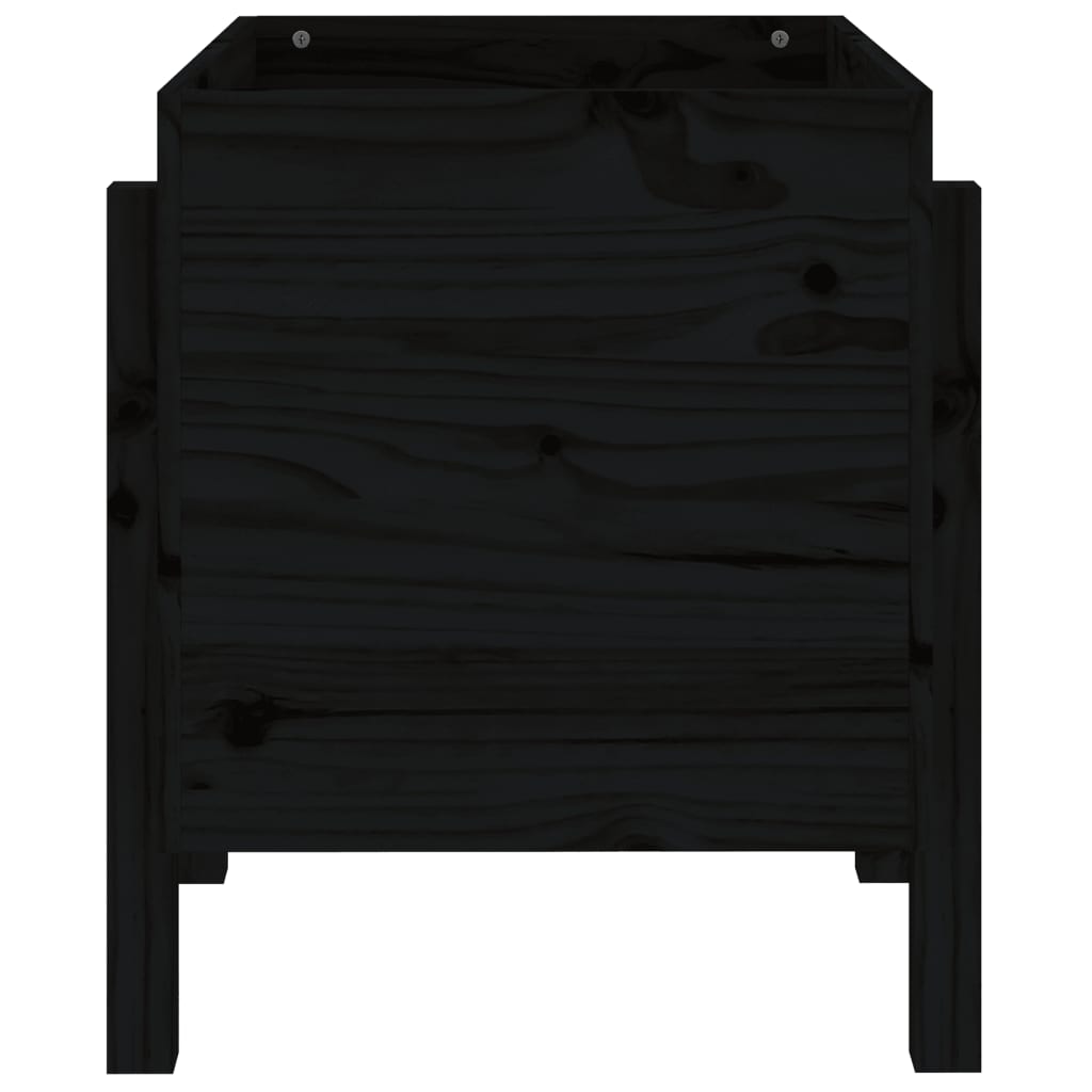 Plantenbak 62X50X57 Cm Massief Grenenhout Zwart