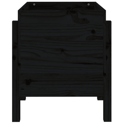 Plantenbak 62X50X57 Cm Massief Grenenhout Zwart