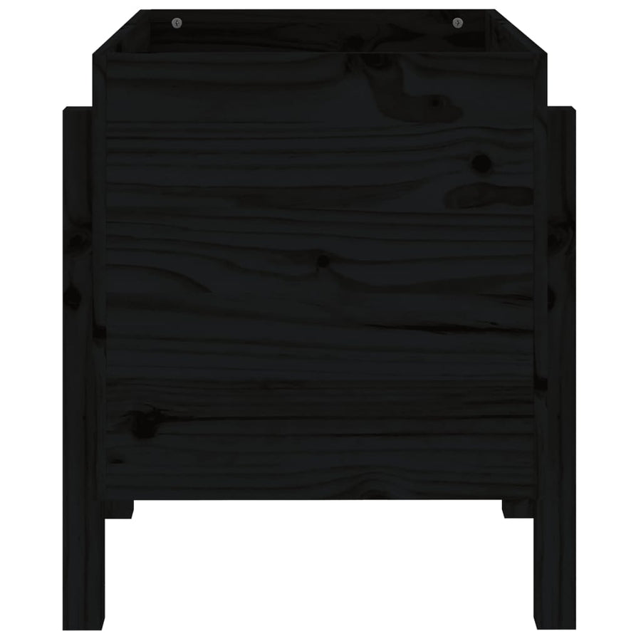 Plantenbak 62X50X57 Cm Massief Grenenhout Zwart
