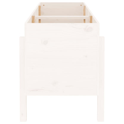 Plantenbak Verhoogd 160X50X57 Cm Massief Grenenhout Wit