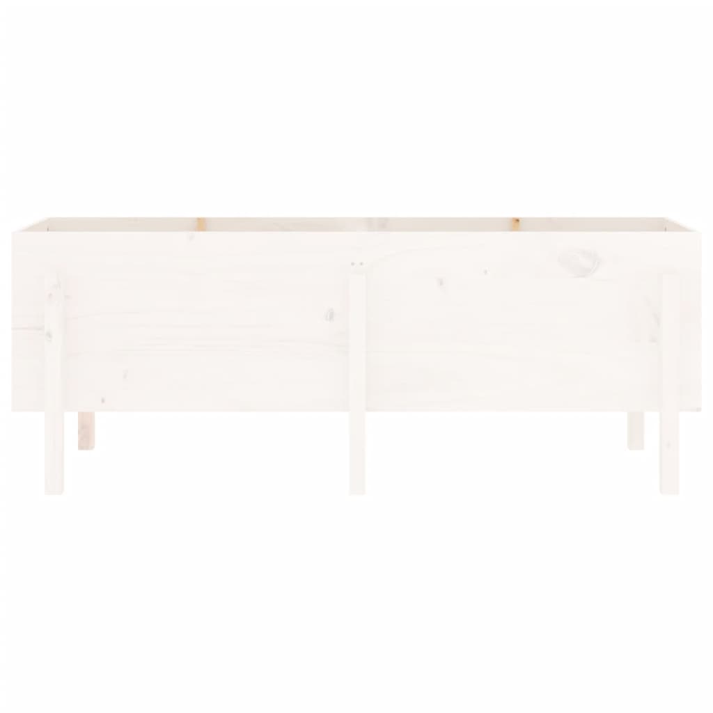 Plantenbak Verhoogd 160X50X57 Cm Massief Grenenhout Wit