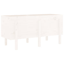 Plantenbak Verhoogd 121X50X57 Cm Massief Grenenhout Wit