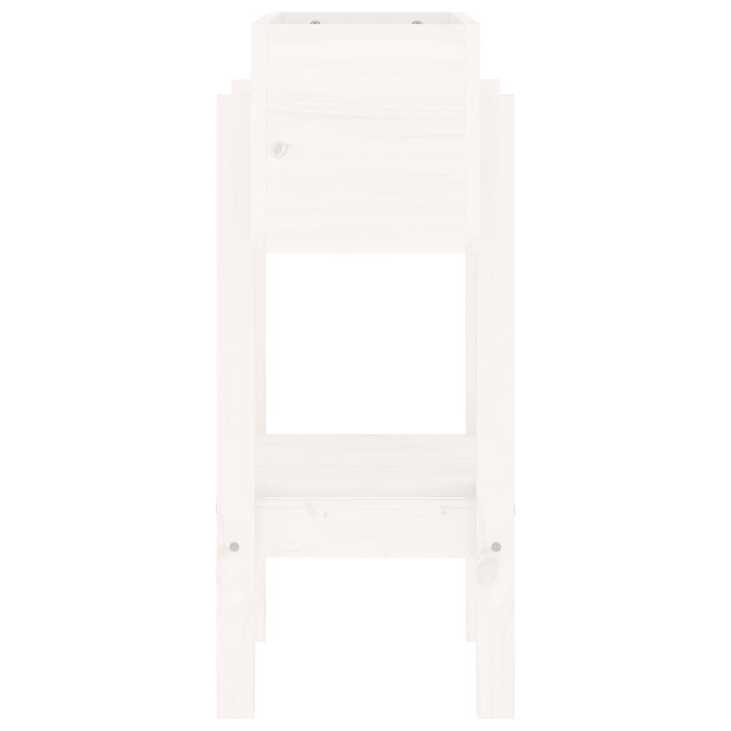 Plantenbak 62X30X69 Cm Massief Grenenhout Wit