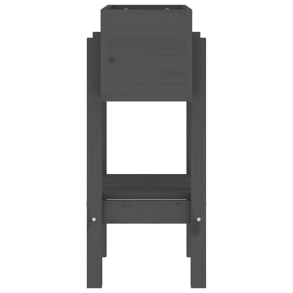 Plantenbak 62X30X69 Cm Massief Grenenhout Grijs