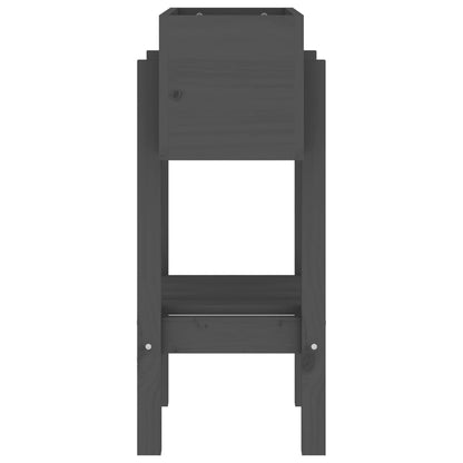 Plantenbak 62X30X69 Cm Massief Grenenhout Grijs
