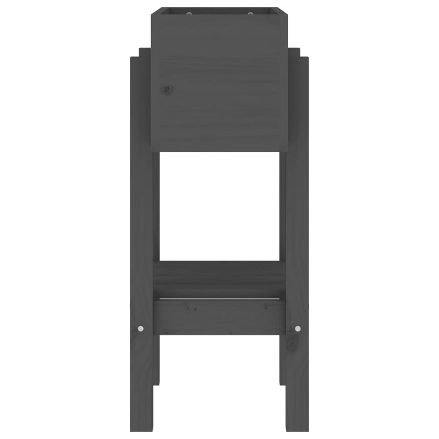 Plantenbak 62X30X69 Cm Massief Grenenhout Grijs