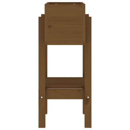 Plantenbak 62X30X69 Cm Massief Grenenhout Honingbruin