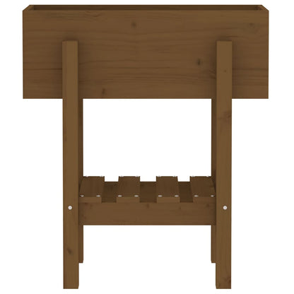 Plantenbak 62X30X69 Cm Massief Grenenhout Honingbruin