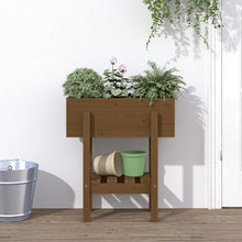 Plantenbak 62X30X69 Cm Massief Grenenhout Honingbruin