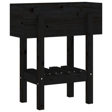 Plantenbak 62X30X69 Cm Massief Grenenhout Zwart