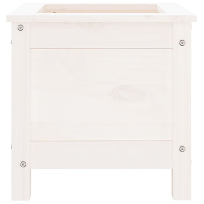 Plantenbak 40X40X39 Cm Massief Grenenhout Wit