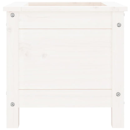 Plantenbak 40X40X39 Cm Massief Grenenhout Wit