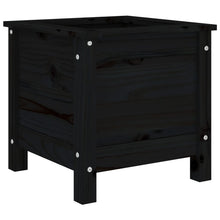 Plantenbak 40X40X39 Cm Massief Grenenhout Zwart