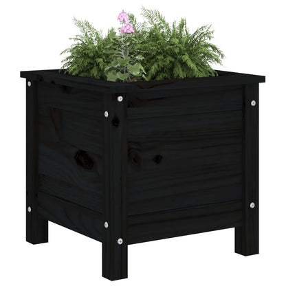 Plantenbak 40X40X39 Cm Massief Grenenhout Zwart