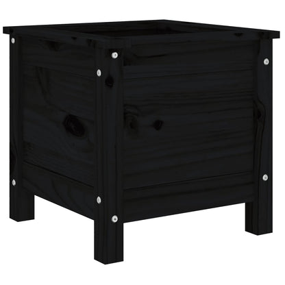 Plantenbak 40X40X39 Cm Massief Grenenhout Zwart