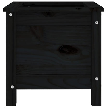Plantenbak 40X40X39 Cm Massief Grenenhout Zwart
