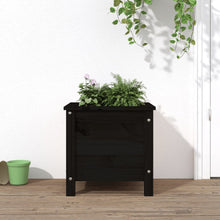 Plantenbak 40X40X39 Cm Massief Grenenhout Zwart