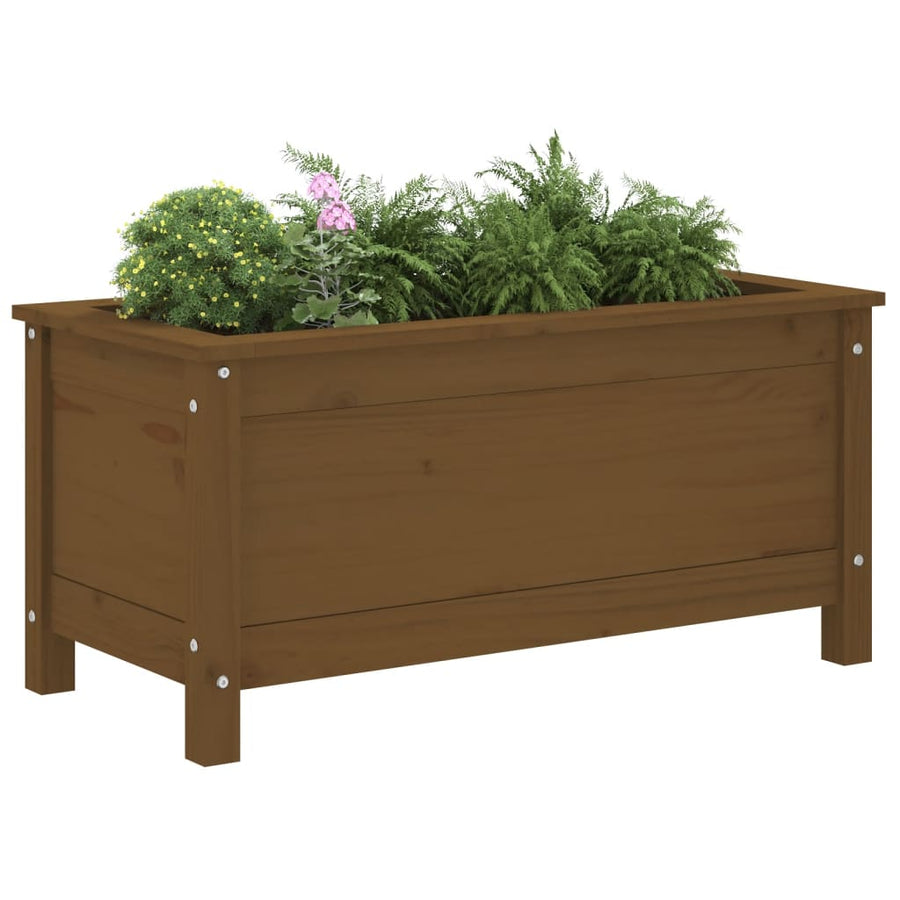 Plantenbak 82,5X40X39 Cm Massief Grenenhout Honingbruin