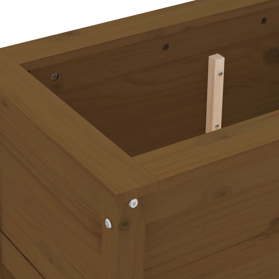 Plantenbak 82,5X40X39 Cm Massief Grenenhout Honingbruin
