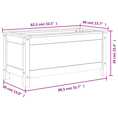 Plantenbak 82,5X40X39 Cm Massief Grenenhout Honingbruin